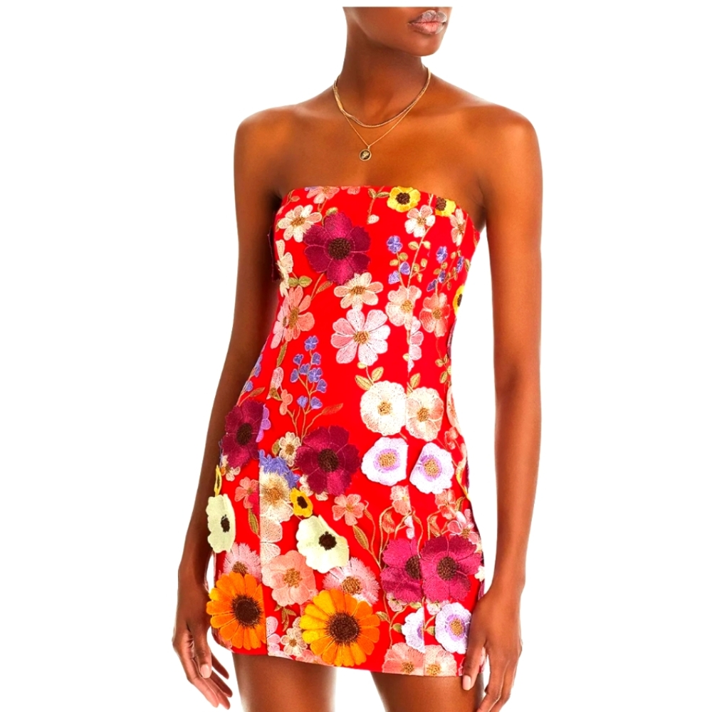 Endless Rose Women's Floral Embroidered Mini Dress size Small